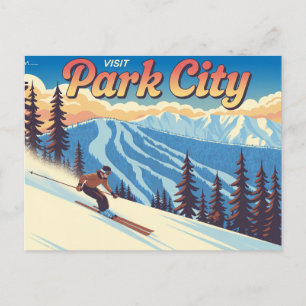 Park City Utah Holiday Postcard