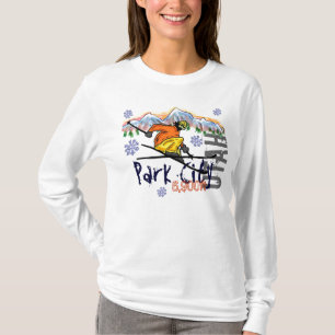 Park City Utah ladies ski elevation hoodie T-Shirt