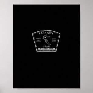 Park City Utah Long Sleeve Snow Skiing S Poster