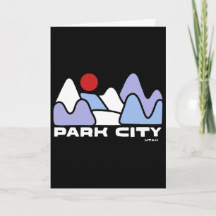 Park City Utah Mountain Hiking Skiing Winter Sport Card