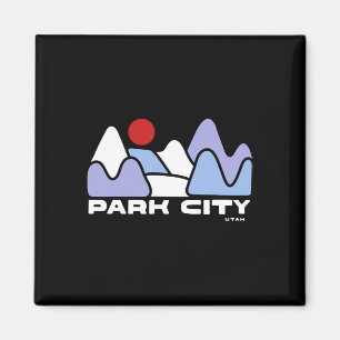 Park City Utah Mountain Hiking Skiing Winter Sport Magnet