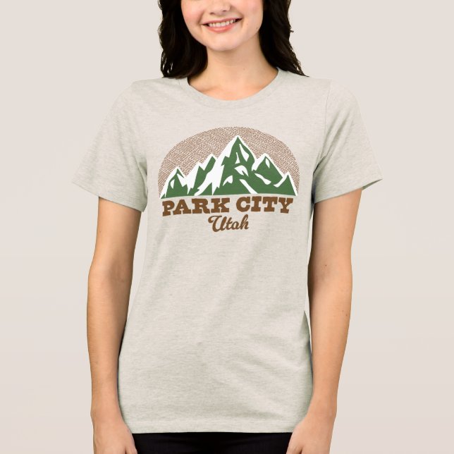 Park City Utah Mountain Tri-Blend Shirt (Front)