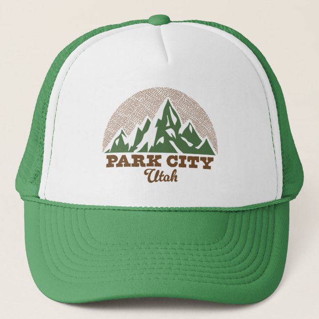 Park City Utah Mountain Trucker Hat (Front)