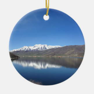 Park City Utah Mountain View Ceramic Tree Decoration