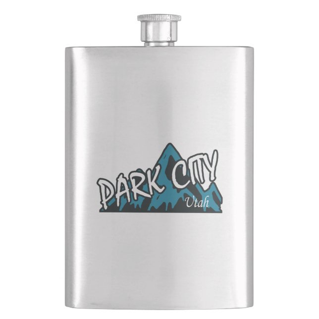 Park City Utah Mountains Hip Flask (Front)