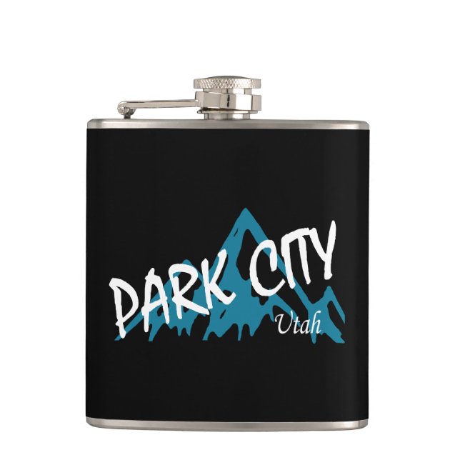 Park City Utah Mountains Hip Flask (Front)