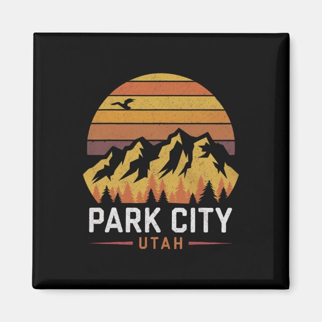 Park City Utah Mountains Ski Hiking Camping Trip S Magnet (Front)