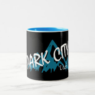 Park City Utah Mountains Two-Tone Coffee Mug