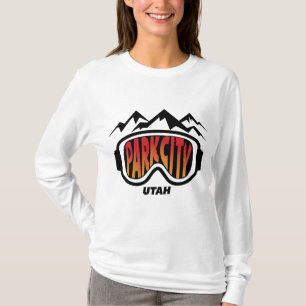 Park City Utah ski design on long sleeve tee
