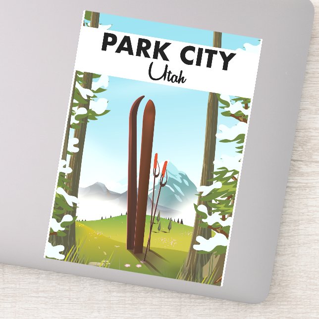 Park City Utah Ski poster (Detail)