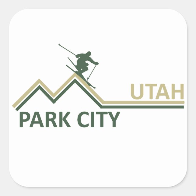Park city Utah ski resort Square Sticker (Front)