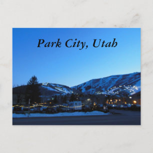 Park City Utah Skiing Postcard