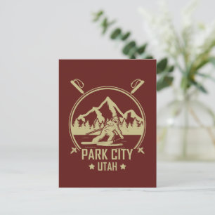 Park City Utah skiing Postcard