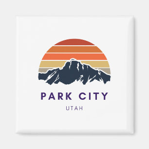 Park City Utah Skiing Snowboarding Hikers Utah Gif Magnet
