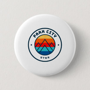 Park City Utah Skiing Snowboarding Ski Family Trip 6 Cm Round Badge