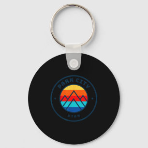 Park city utah skiing snowboarding ski family trip key ring