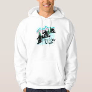 Park City Utah snowboarder guys hoodie