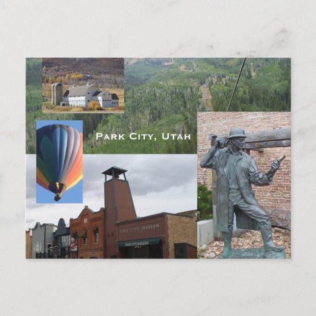 Park City Utah Souvenier Postcard (Front)