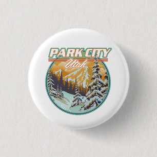 Park City Utah Travel Logo 3 Cm Round Badge