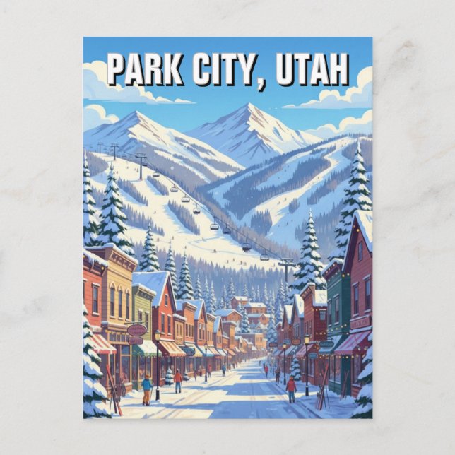 Park City Utah Travel Postcard (Front)