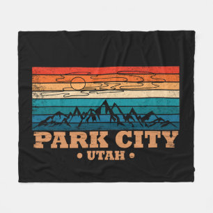 Park city Utah vintage Fleece Blanket
