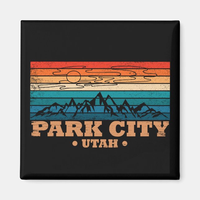 Park city Utah vintage Magnet (Front)
