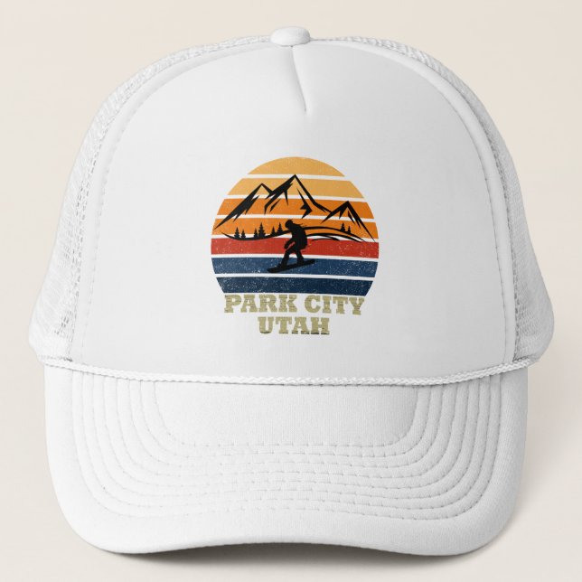 Park city Utah vintage Trucker Hat (Front)