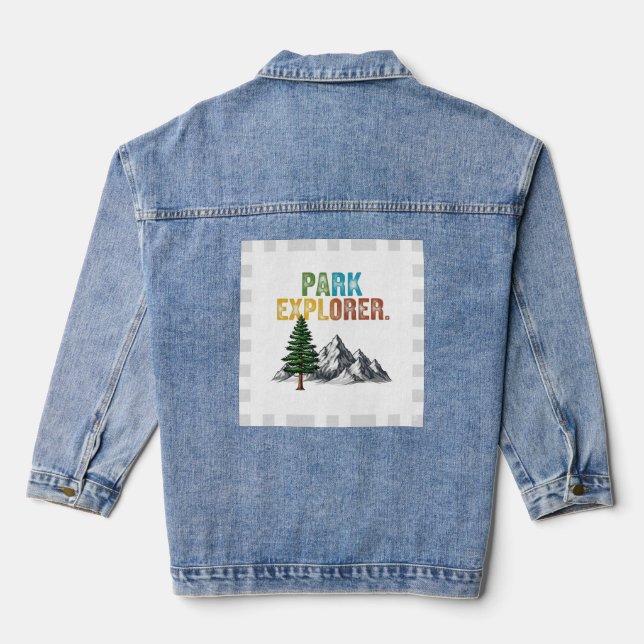 Park Explorer. t-shirt desigion. Denim Jacket (Back)