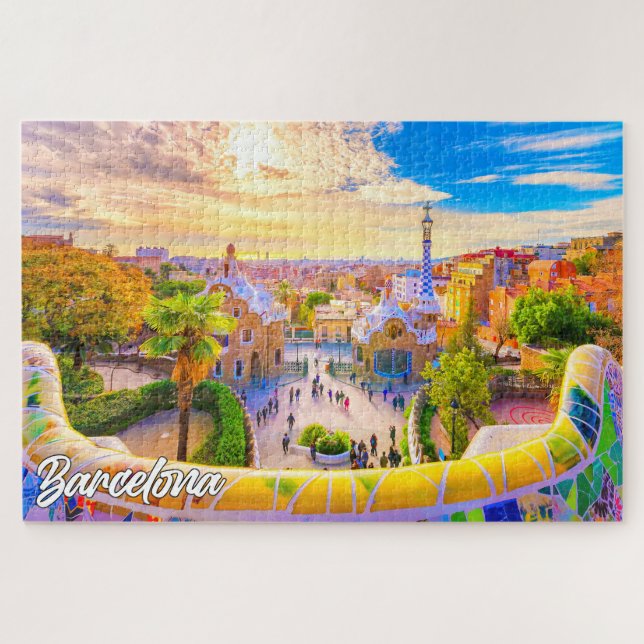 Park Guell, Barcelona, Spain Jigsaw Puzzle (Horizontal)