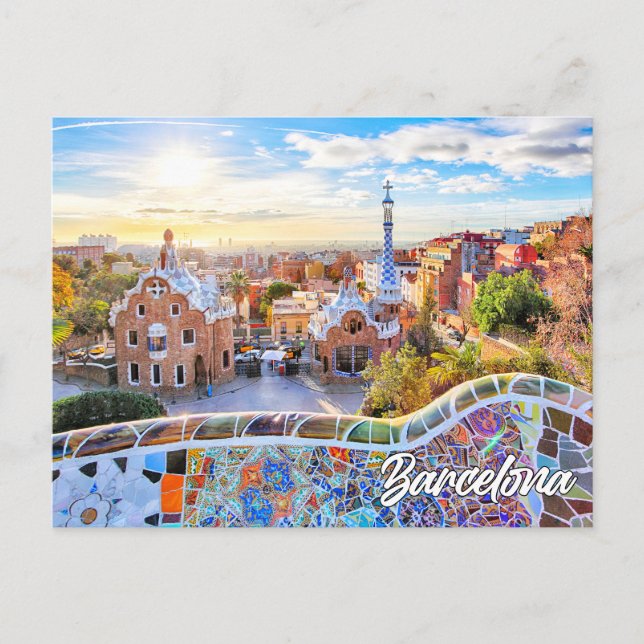 Park Guell, Barcelona, Spain Postcard (Front)