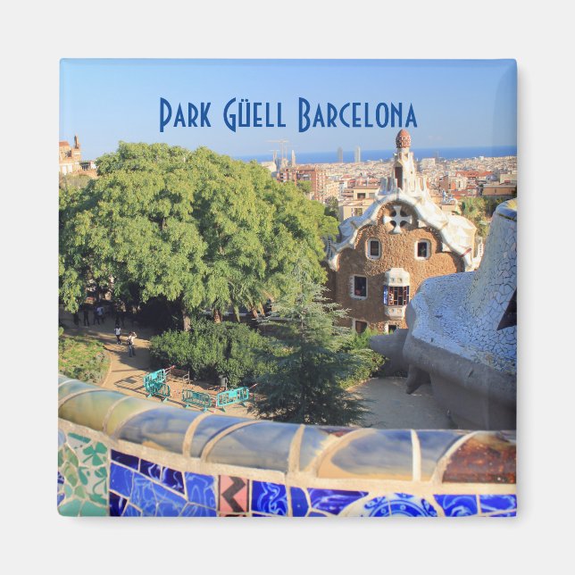 Park Güell, Barcelona Travel Magnet (Front)