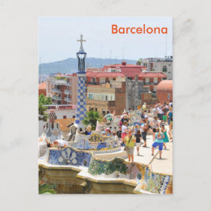 Park Guell in Barcelona, Spain Postcard