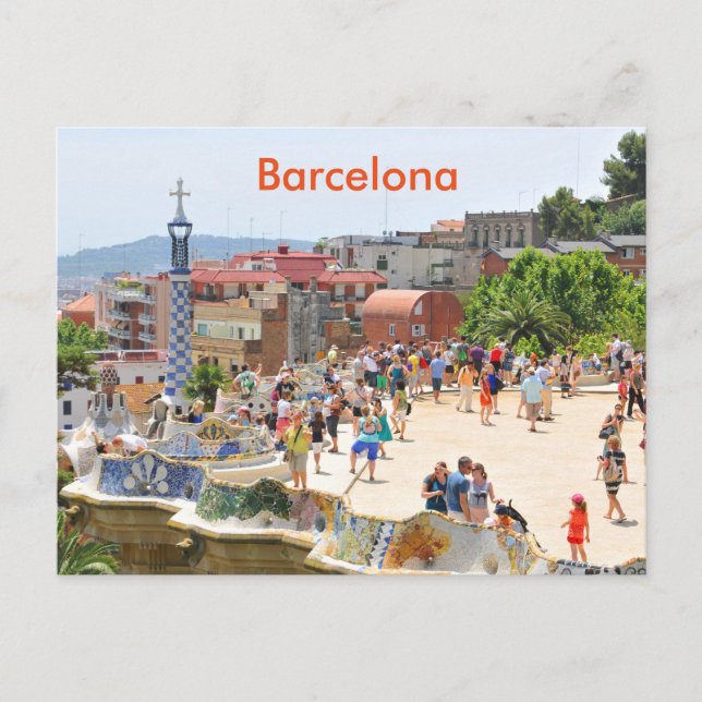 Park Guell in Barcelona, Spain Postcard (Front)