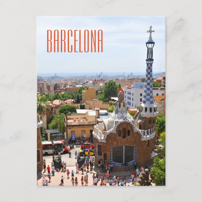 Park Guell in Barcelona, Spain Postcard (Front)