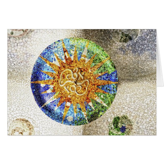 Park Guell mosaics Card (Front Horizontal)