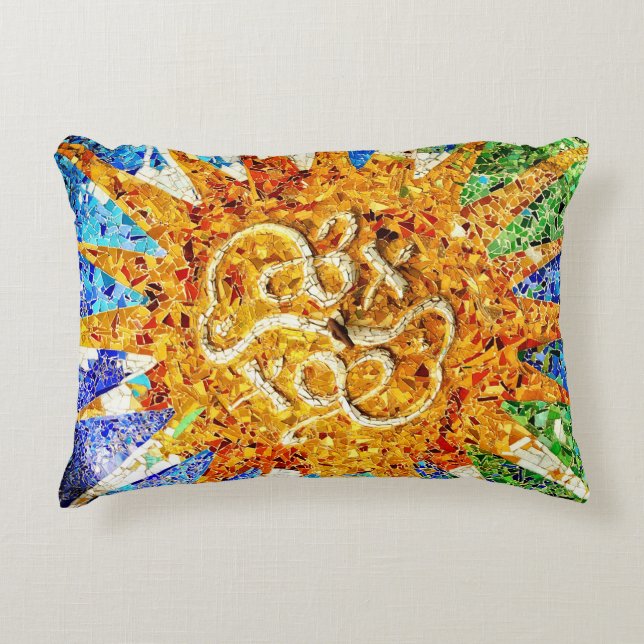 Park Guell mosaics Decorative Cushion (Front)