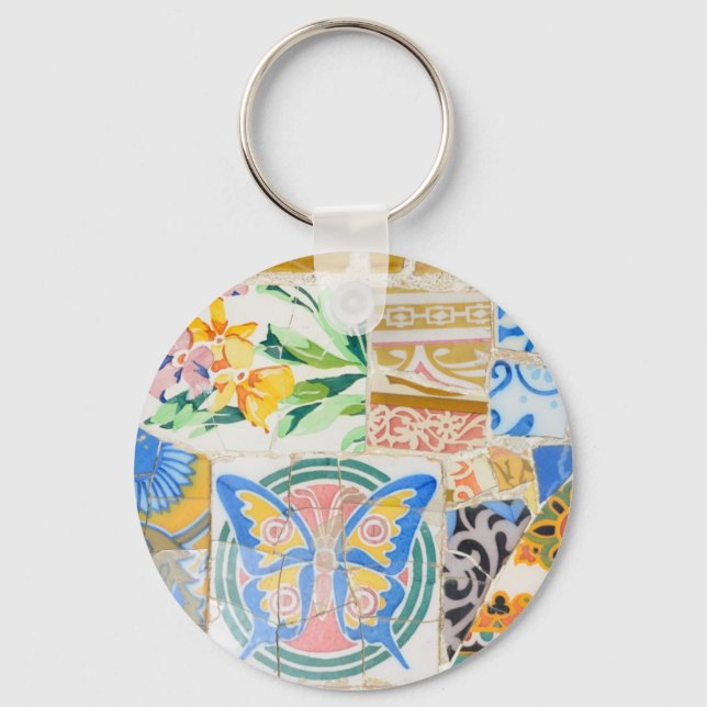 Park Guell mosaics Keychain (Front)