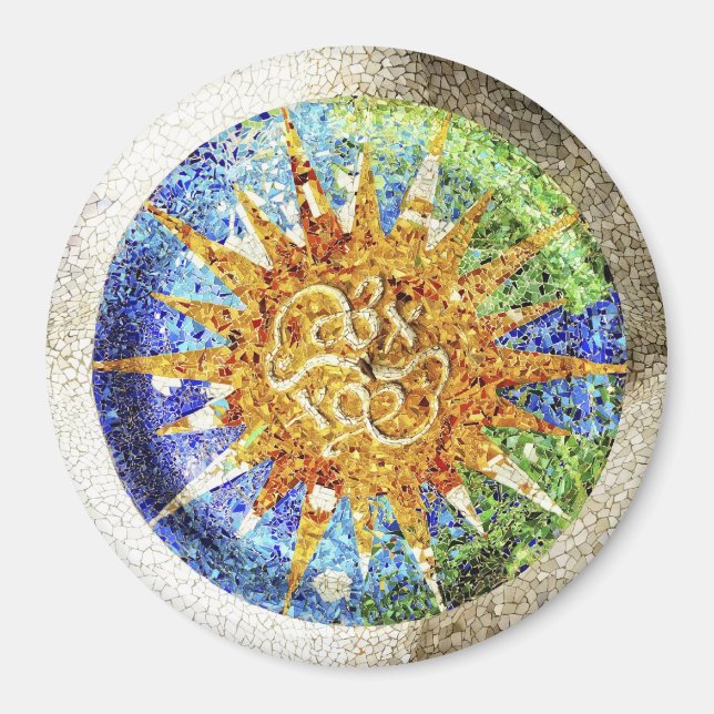 Park Guell mosaics Magnet (Front)