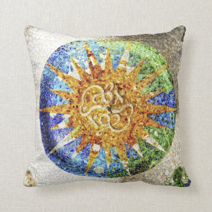 Park Guell mosaics pillow