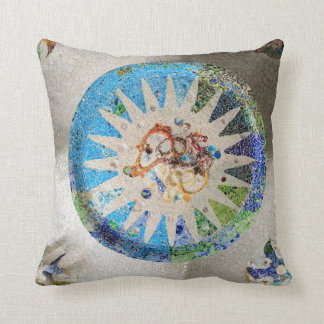 Park Guell mosaics pillow