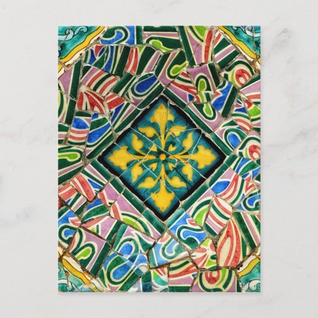 Park Guell mosaics Postcard (Front)