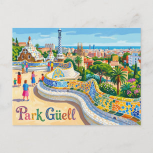 Park Güell Spain Postcard