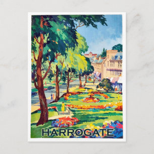 Park in Harrogate spa town, North Yorkshire Postcard