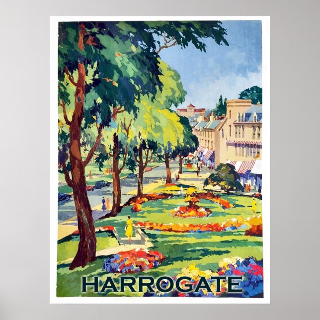 Park in Harrogate spa town, North Yorkshire Poster (Front)
