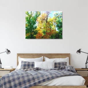 Park in the provincial ukrainian city canvas print