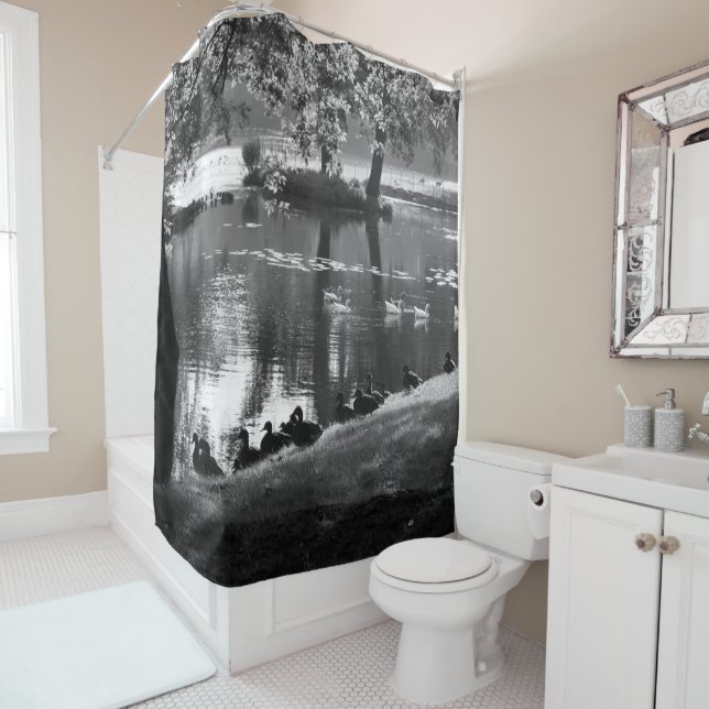Park Life sccna Shower Curtain (In Situ)