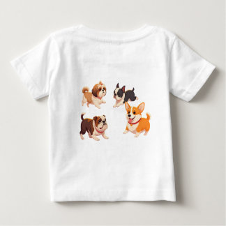 "Park Pals: Cartoon Dogs at Play" Baby T-Shirt