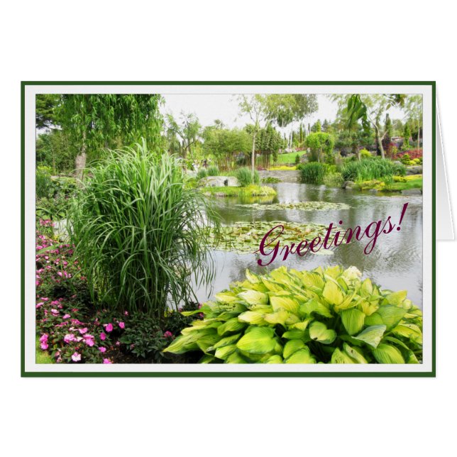 Park Photo Beautiful Hosta customisable Frame (Front Horizontal)