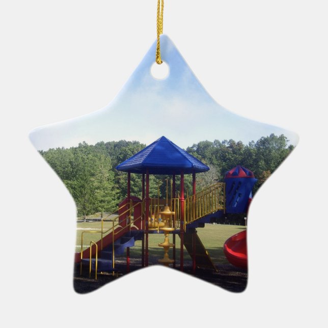 Park Playground Ceramic Tree Decoration (Front)