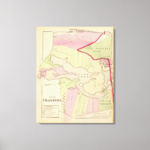 Park Pond Roger Williams Park Atlas Map Canvas Print